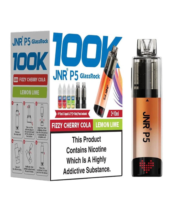 JNR P5 GlassRock 100k Refillable Vape Device - Pack of 3