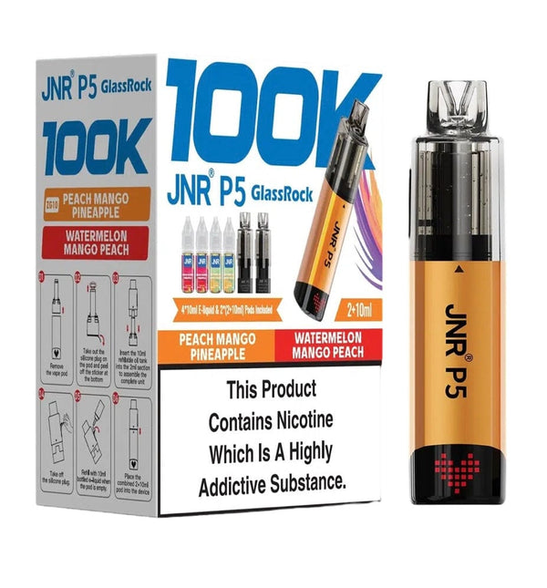 JNR P5 GlassRock 100k Refillable Vape Device - Pack of 3