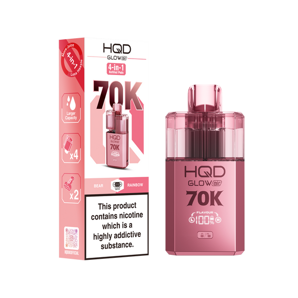 HQD Glow Air 70K, 70,000 Puffs Prefilled pod kit