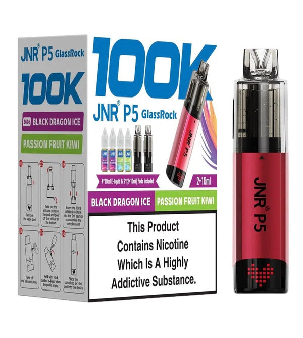 JNR P5 GlassRock 100k Refillable Vape Device - Pack of 3