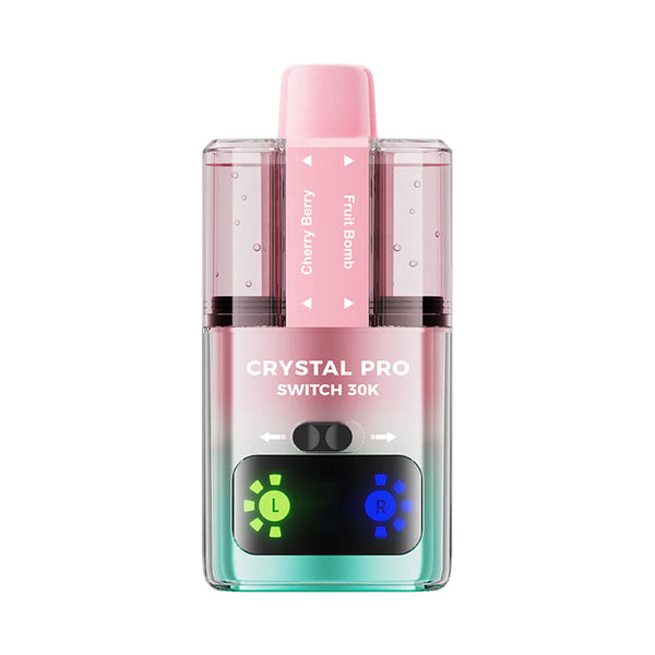 Crystal Pro Switch 30k Vape Pod Box of 5 - Cherry Berry and Fruit Bomb