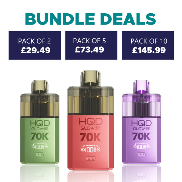 HQD Glow Air 70k, 70000 Puffs Prefilled Vape kit - Box of 5