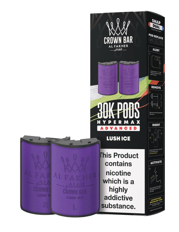Al Fakher 30k Crown Bar Hypermax Refill Pods 5 Pack - Wholesale Price !