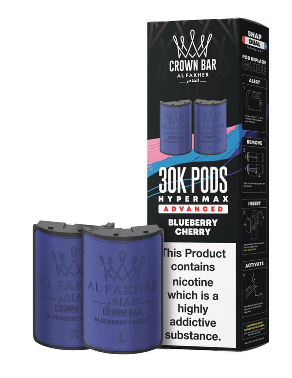 Al Fakher 30k Crown Bar Hypermax Refill Pods 5 Pack - Wholesale Price !