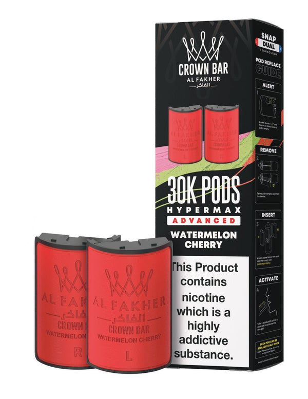 Al Fakher 30k Crown Bar Hypermax Refill Pods 5 Pack - Wholesale Price !