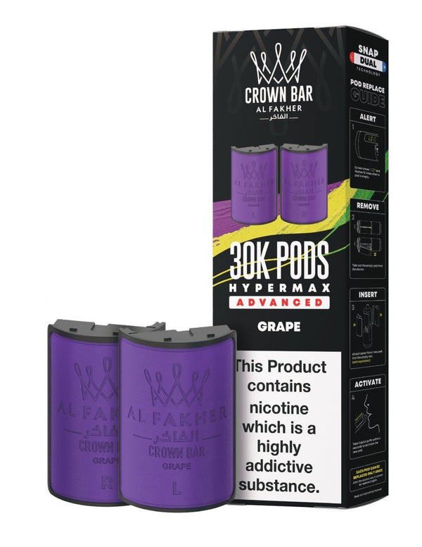 Al Fakher 30k Crown Bar Hypermax Refill Pods 5 Pack - Wholesale Price !