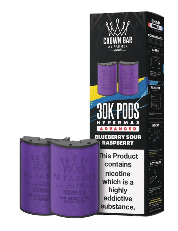 Al Fakher 30k Crown Bar Hypermax Refill Pods 5 Pack - Wholesale Price !