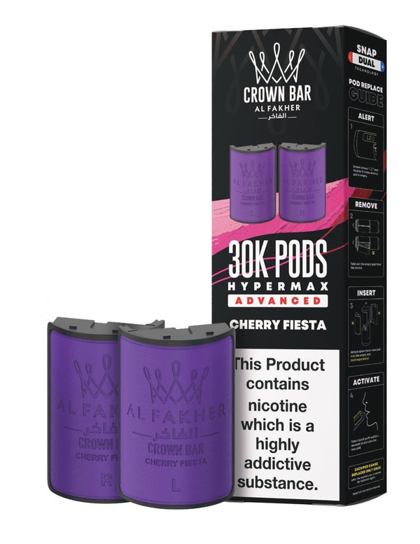 Al Fakher 30k Crown Bar Hypermax Refill Pods 5 Pack - Wholesale Price !