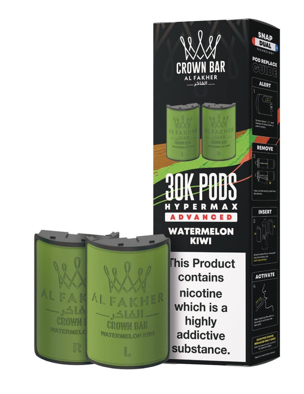 Al Fakher 30k Crown Bar Hypermax Refill Pods 5 Pack - Wholesale Price !