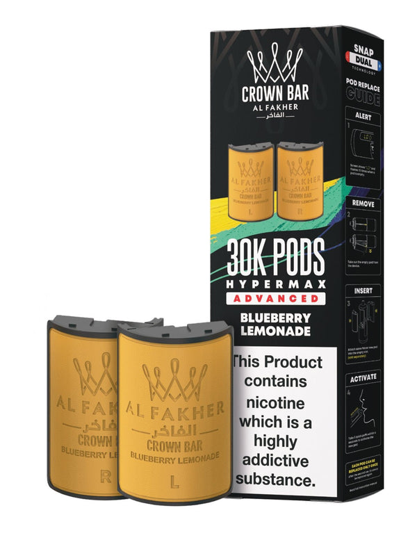 Al Fakher 30k Crown Bar Hypermax Refill Pods 5 Pack - Wholesale Price !