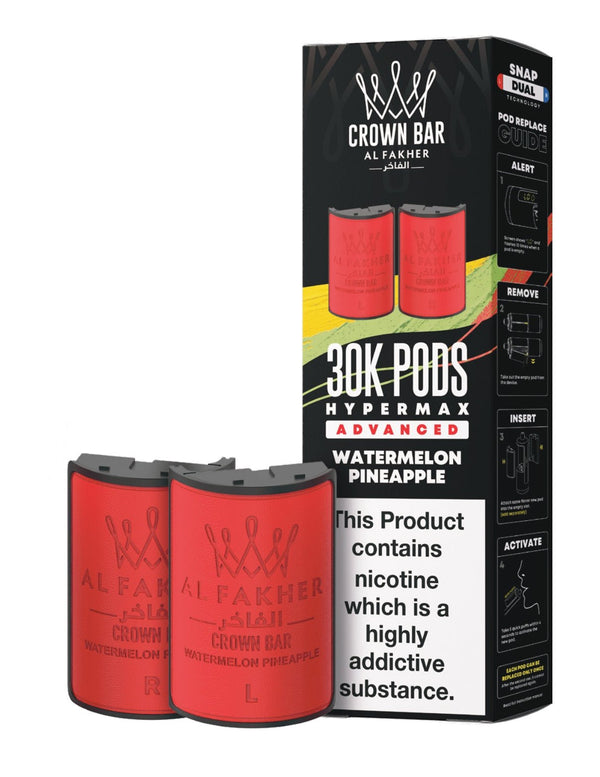 Al Fakher 30k Crown Bar Hypermax Refill Pods 5 Pack - Wholesale Price !