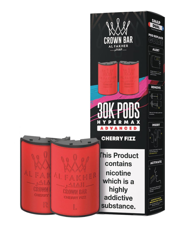 Al Fakher 30k Crown Bar Hypermax Refill Pods 5 Pack - Wholesale Price !