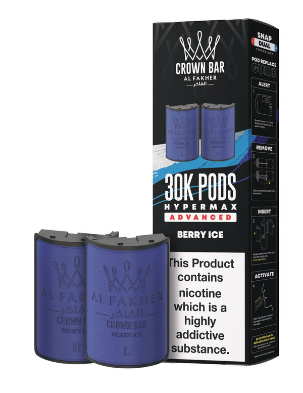 Al Fakher 30k Crown Bar Hypermax Refill Pods 5 Pack - Wholesale Price !