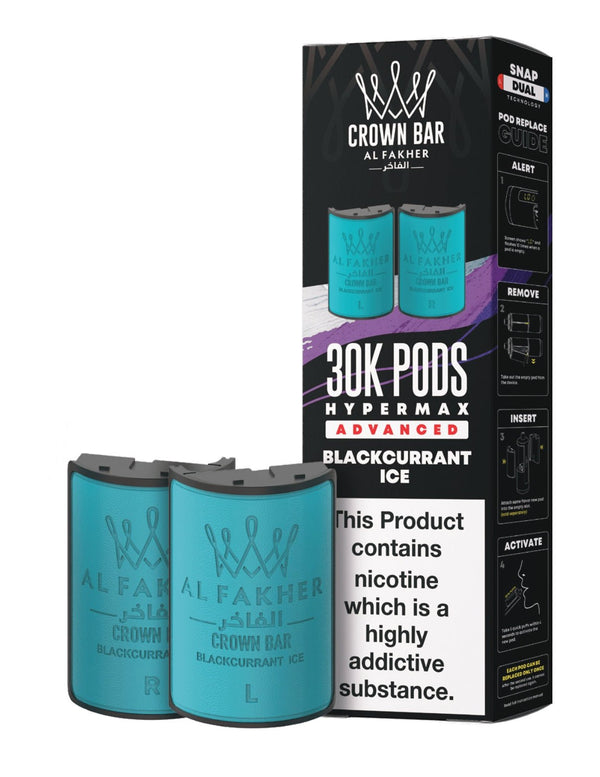 Al Fakher 30k Crown Bar Hypermax Refill Pods 5 Pack - Wholesale Price !