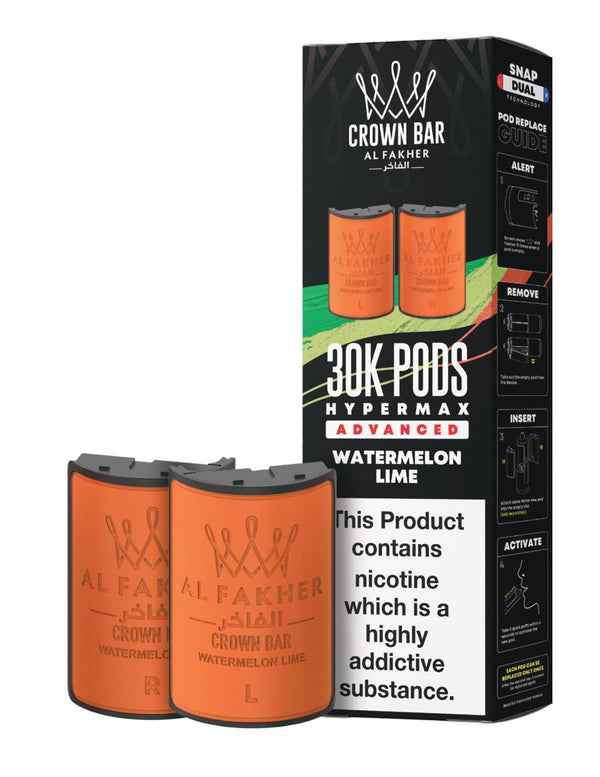 Al Fakher 30k Crown Bar Hypermax Refill Pods 5 Pack - Wholesale Price !