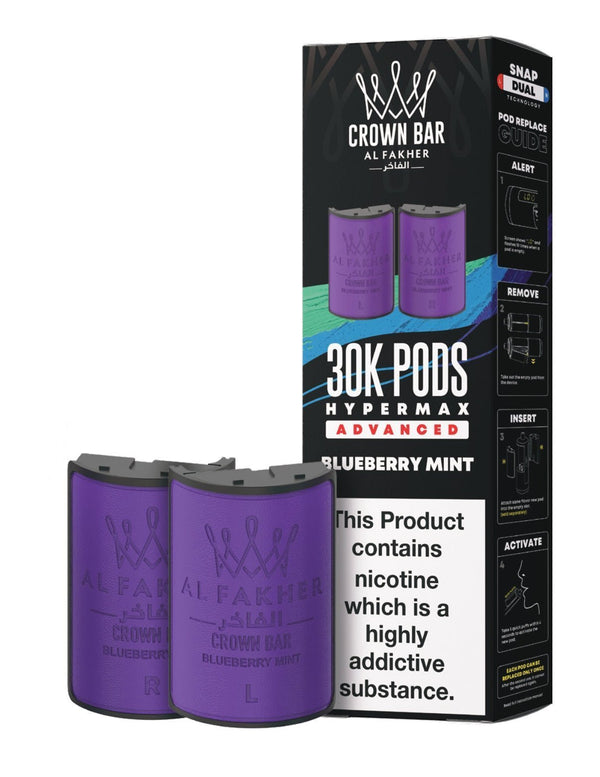 Al Fakher 30k Crown Bar Hypermax Refill Pods 5 Pack - Wholesale Price !