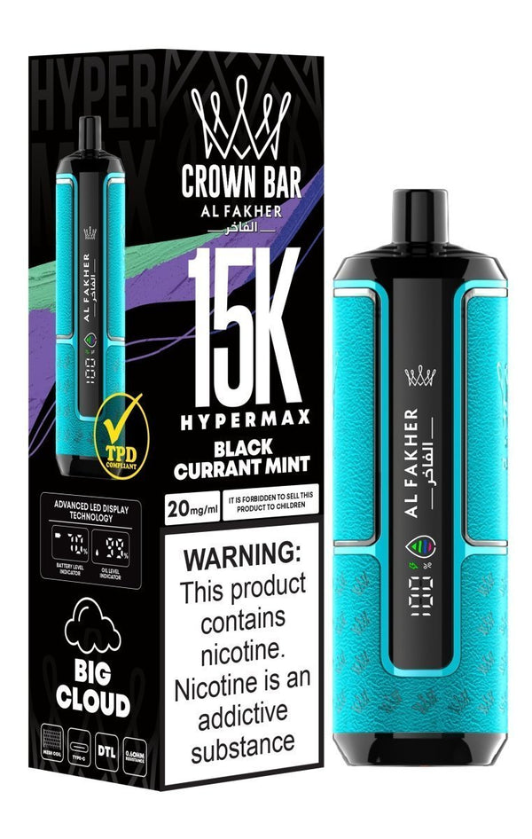 Flavour| Al Fakher Crown Bar Hypermax 15k Puffs Vape | Box of 5
