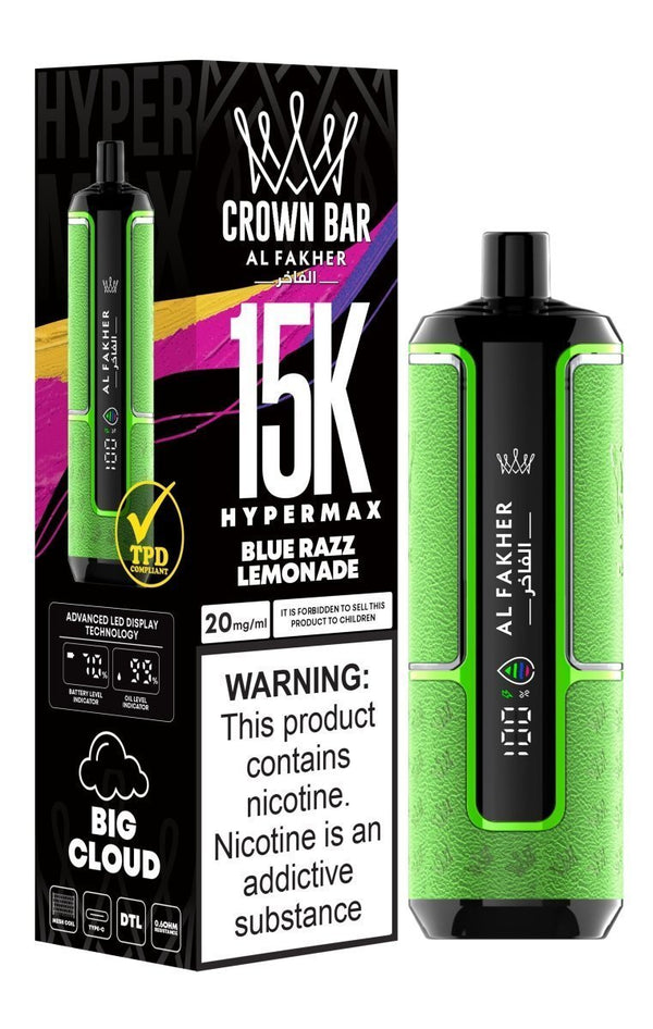 Flavour | Al Fakher Crown Bar Hypermax 15k Puffs Vape | Box of 5
