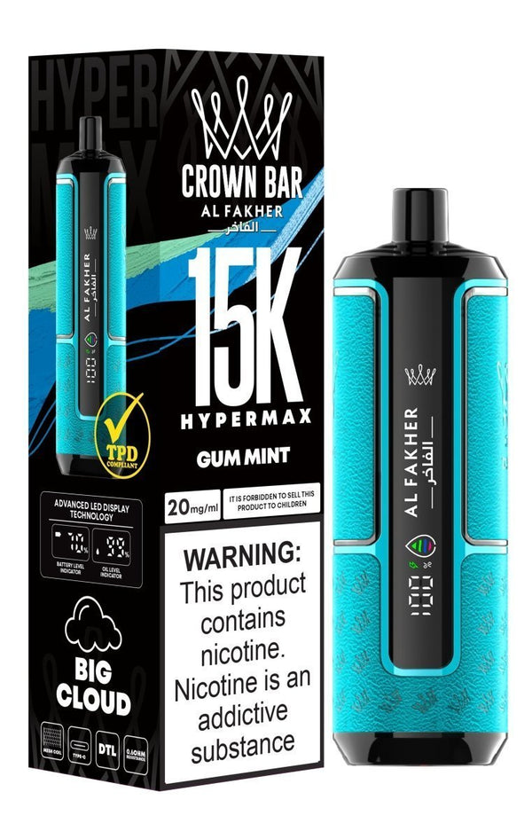 Flavour | Al Fakher Crown Bar Hypermax 15k Puffs Vape | Box of 5