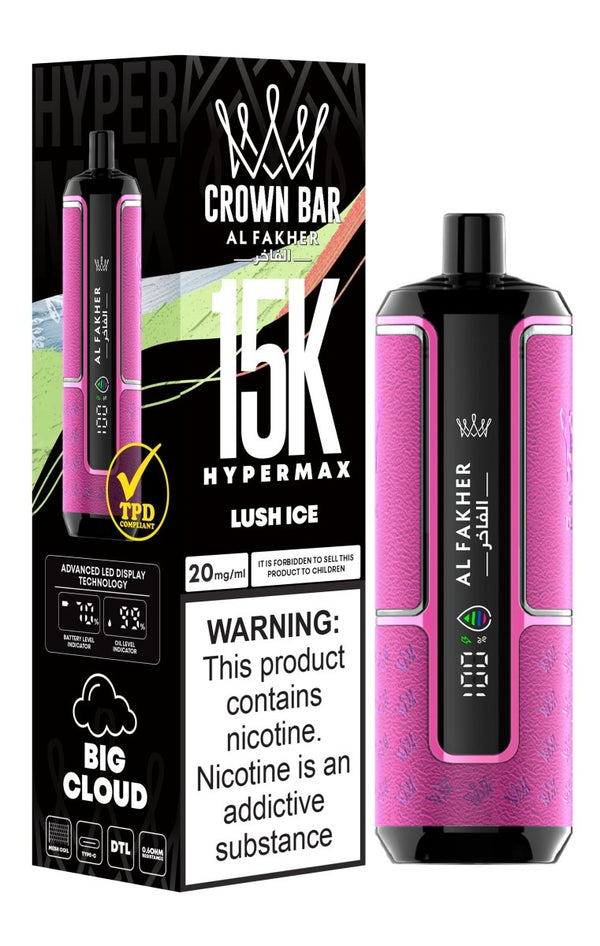 Flavour | Al Fakher Crown Bar Hypermax 15k Puffs Vape | Box of 5