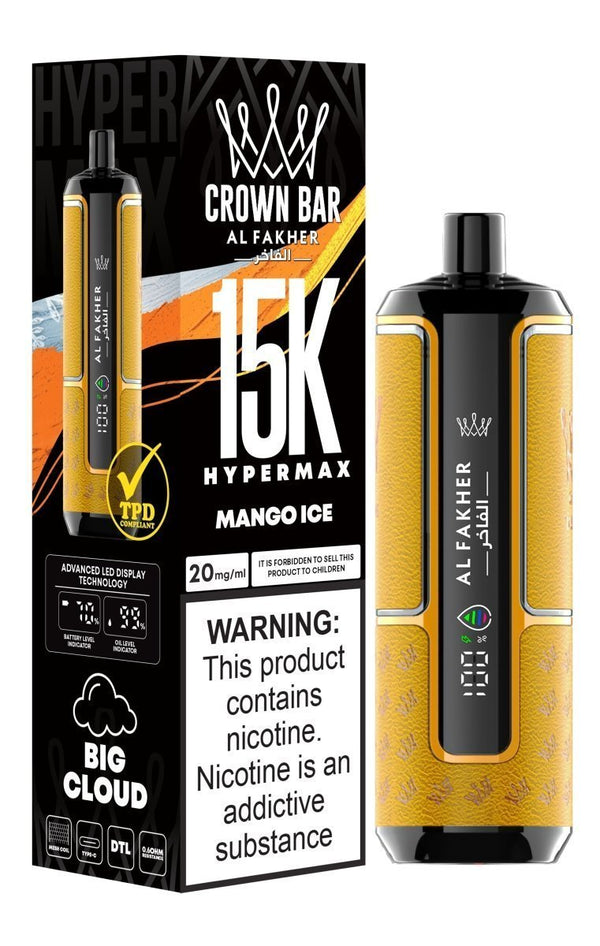 Flavour | Al Fakher Crown Bar Hypermax 15k Puffs Vape | Box of 5