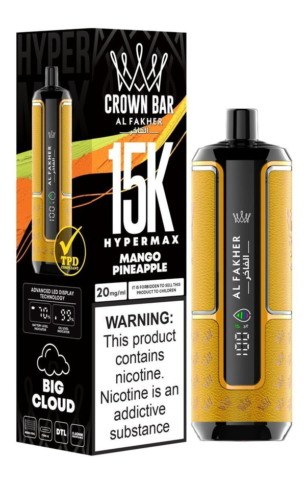 Flavour | Al Fakher Crown Bar Hypermax 15k Puffs Vape | Box of 5