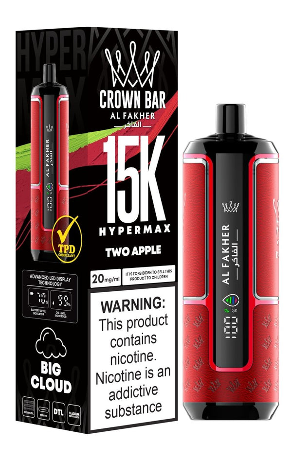 Flavour | Al Fakher Crown Bar Hypermax 15k Puffs Vape | Box of 5