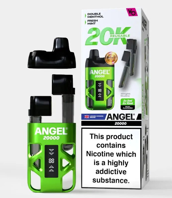 Angel 20000 Preilled Pod Kit Box of 5 - Double Menthol and Fresh Mint