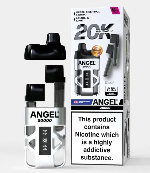 Angel 20000 Preilled Pod Kit Box of 5 - Fresh Menthol Mojito and Lemon & Lime