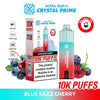 Flavour of Aura Bar By Crystal Prime 10000 Box of 5 - Blue Razz Cherry