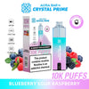 Flavour of Aura Bar By Crystal Prime 10000 Box of 5 - Blueberry Sour Raspberry