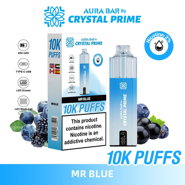 Flavour | Aura Bar 10000 Puff By Crystal Prime | Box of 5