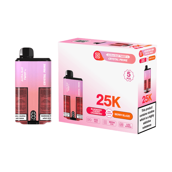 Aura Bar Twist 25000 Puffs by Crystal Prime - Box of 5