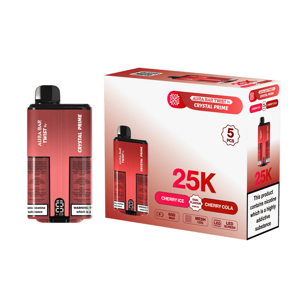 Aura Bar Twist 25000 Puffs by Crystal Prime - Box of 5