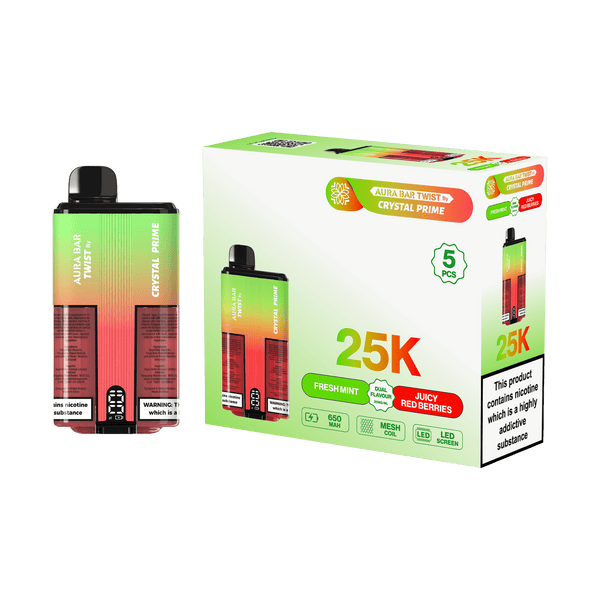 Aura Bar Twist 25000 Puffs by Crystal Prime - Box of 5