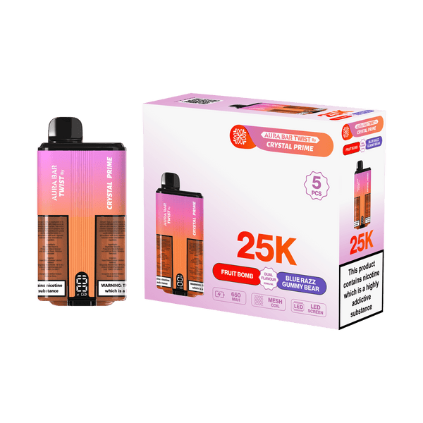 Aura Bar Twist 25000 Puffs by Crystal Prime - Box of 5
