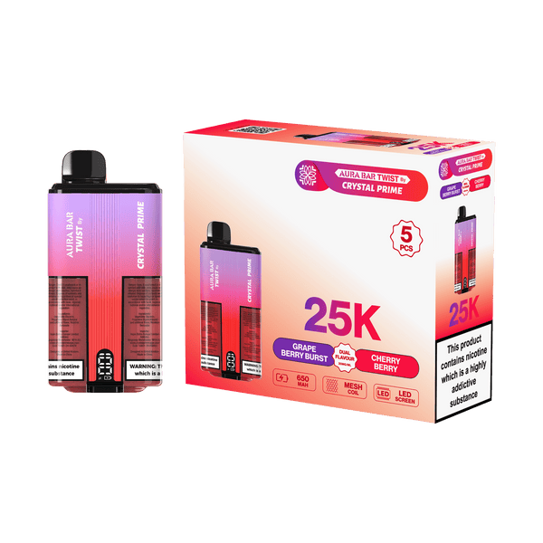 Aura Bar Twist 25000 Puffs by Crystal Prime - Box of 5