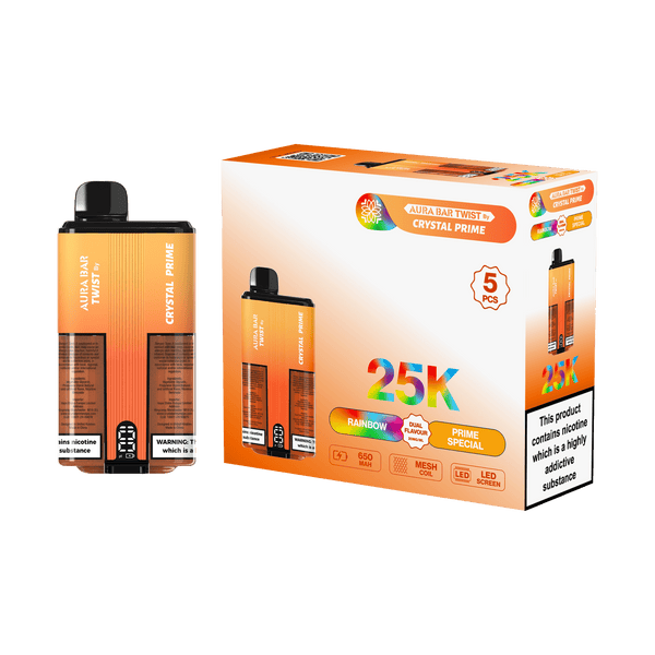 Aura Bar Twist 25000 Puffs by Crystal Prime - Box of 5