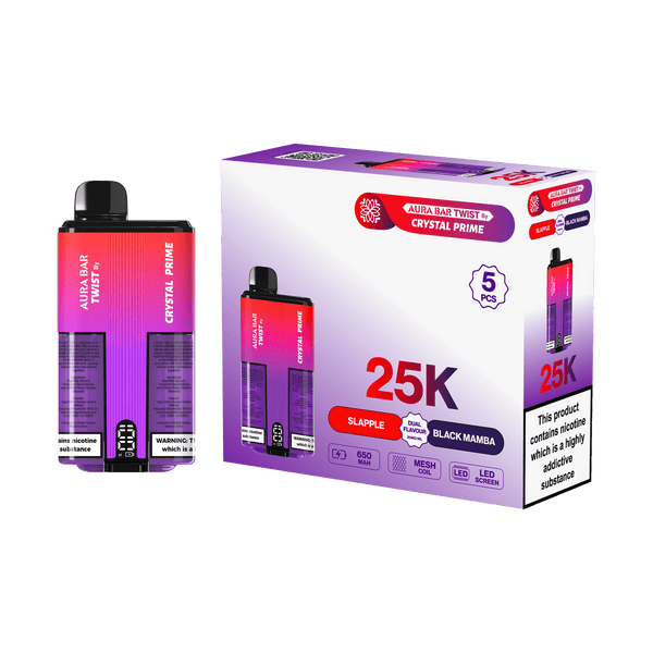 Aura Bar Twist 25000 Puffs by Crystal Prime - Box of 5