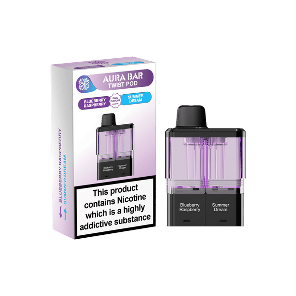 Aura Bar Twist 40k Replacement Pods - Blueberry Raspberry / Summer Dream - vapeukwholesale