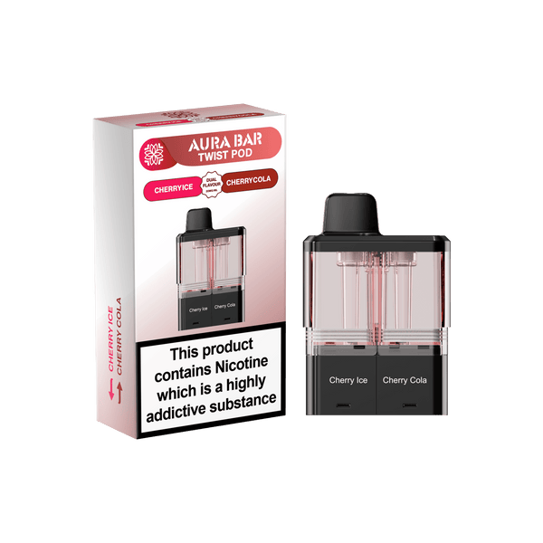 Aura Bar Twist 40k Replacement Pods - Cherry Ice / Cherry Cola - vapeukwholesale