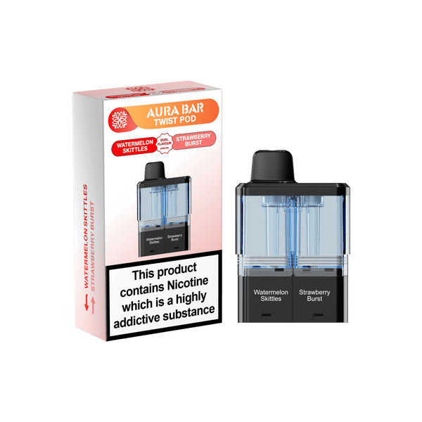 Aura Bar Twist 40k Replacement Pods - Watermelon Skittles / Strawberry Burst - vapeukwholesale
