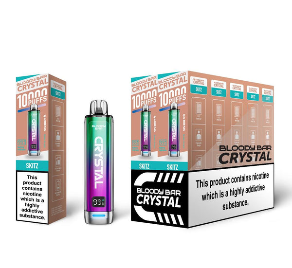 Bloody Bar Crystal 10000 Disposable Vape Box of 10 - Skitz