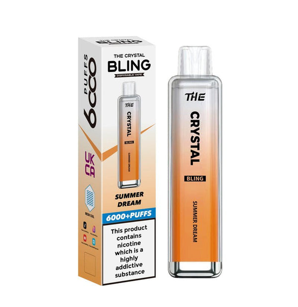 The Crystal Bling 6000 Prefilled Pod Vape - Box of 10 Red Apple Ice ( £19.99 )