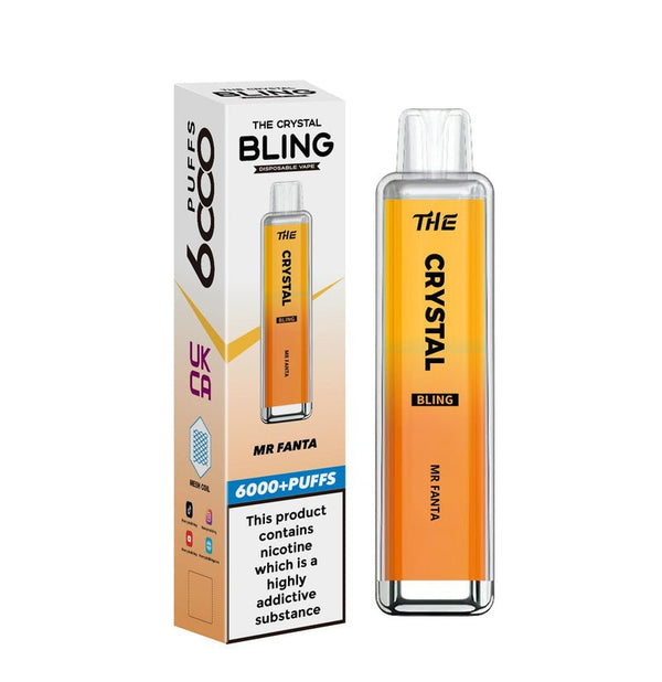 The Crystal Bling 6000 Prefilled Pod Vape - Box of 10 Watermelon Lemon Burst ( £14.99 )