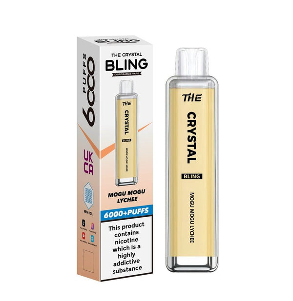 The Crystal Bling 6000 Prefilled Pod Vape - Box of 10 Mogu Mogu Lychee ( £14.99 )