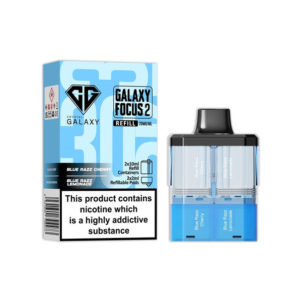Crystal Galaxy Focus 2 Replacement Pods Pack of 5 - Blue Razz Cherry / Blue Razz Lemonade - vapeukwholesale