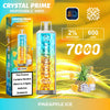 Flavour of Crystal Prime 7000 Puff Disposable Vape Box of 10 - Pineapple Ice