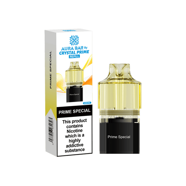 Crystal Prime Aura Bar 10k Replacement Pods - Box of 5 - Prime Special - vapeukwholesale