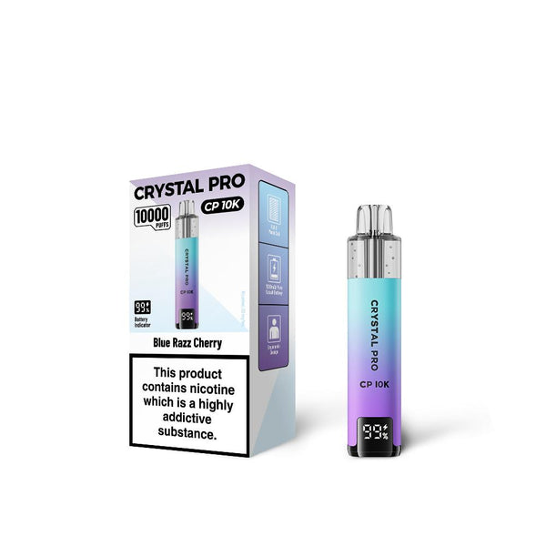 Blue Razz Cherry Flavour of The Crystal Pro 10000 (CP10K) Prefilled Pod Kit - Box of 5